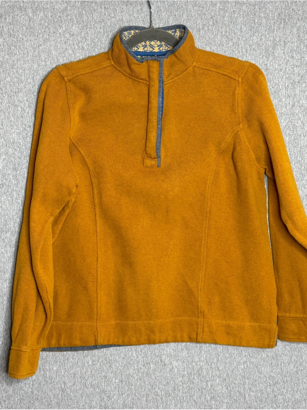 Orvis Men's Mustard Zip-Neck Fleece Pullover